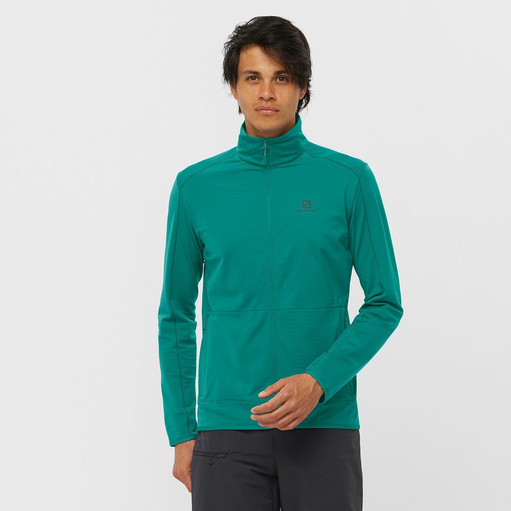 Vestes Imperméables Salomon Homme Vert - Salomon ESSENTIAL LIGHTWARM - France (0721-OYIGS)